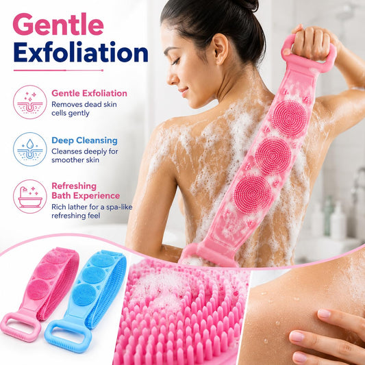 Digi Mart Silicone Bathing Scrubber Belt for Men & Women