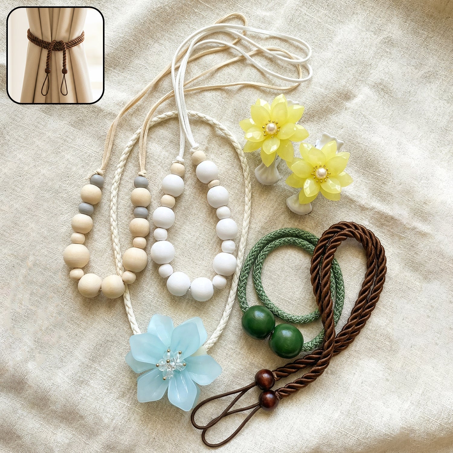Modern home curtain tie back