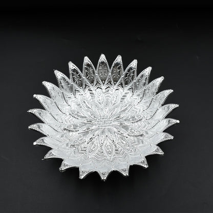 Multipurpose plastic serving tray silver finish mukhwas Diwali India