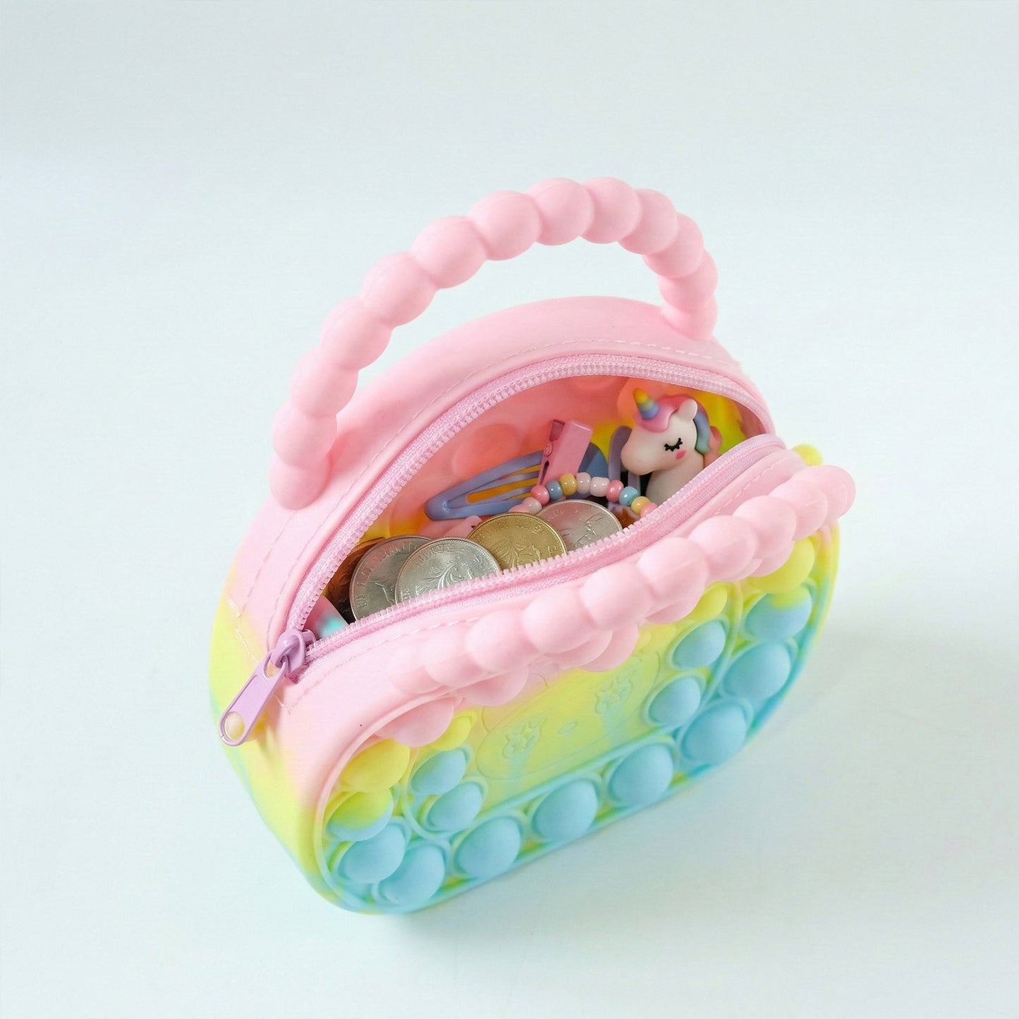 Colorful pop it fidget wallet