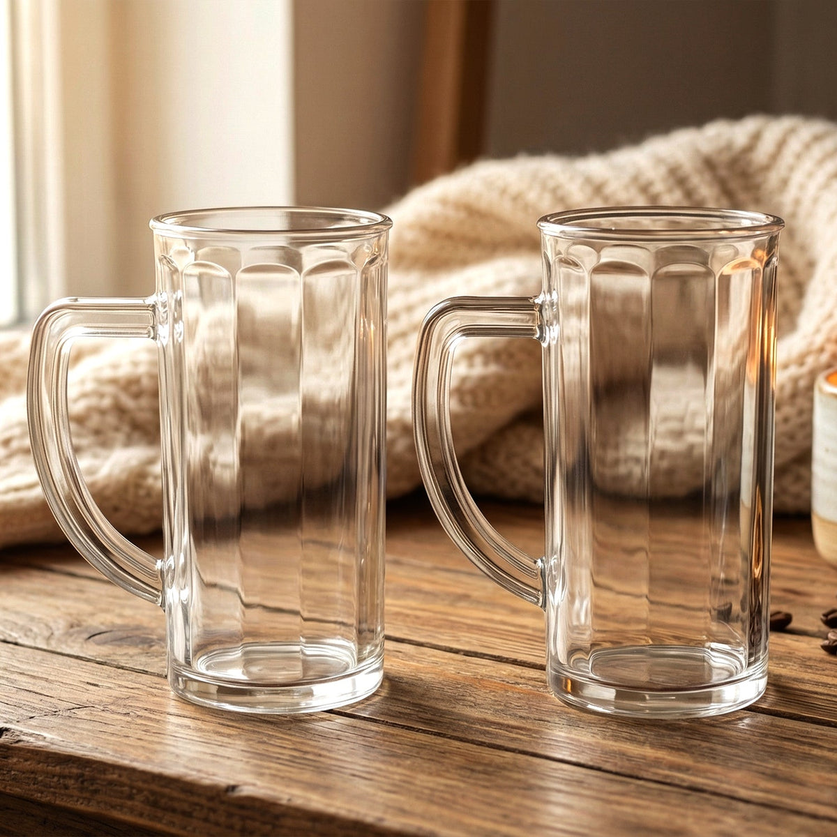 durable plastic mug with handle for drinks