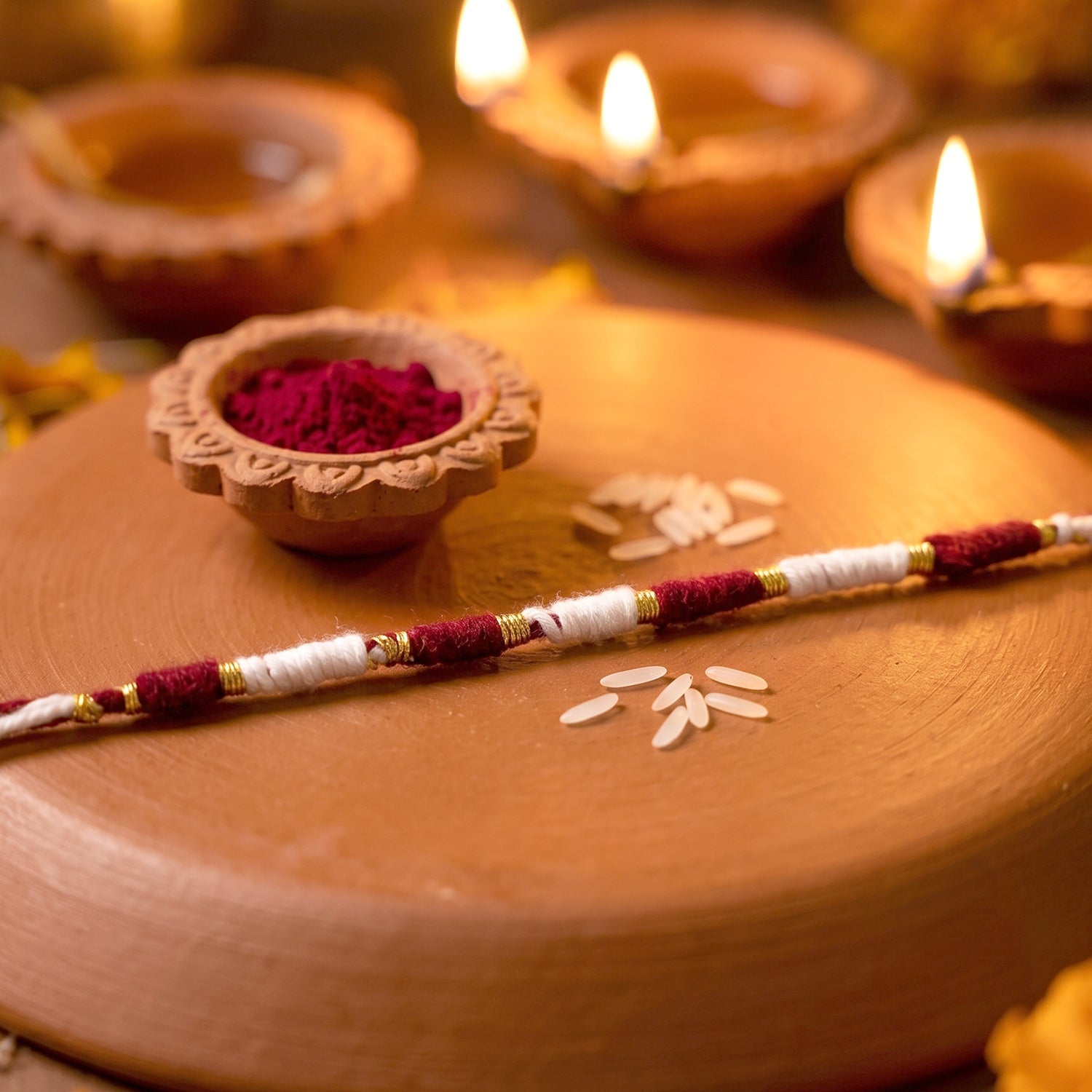 Cotton Thread Rakhi for Brother