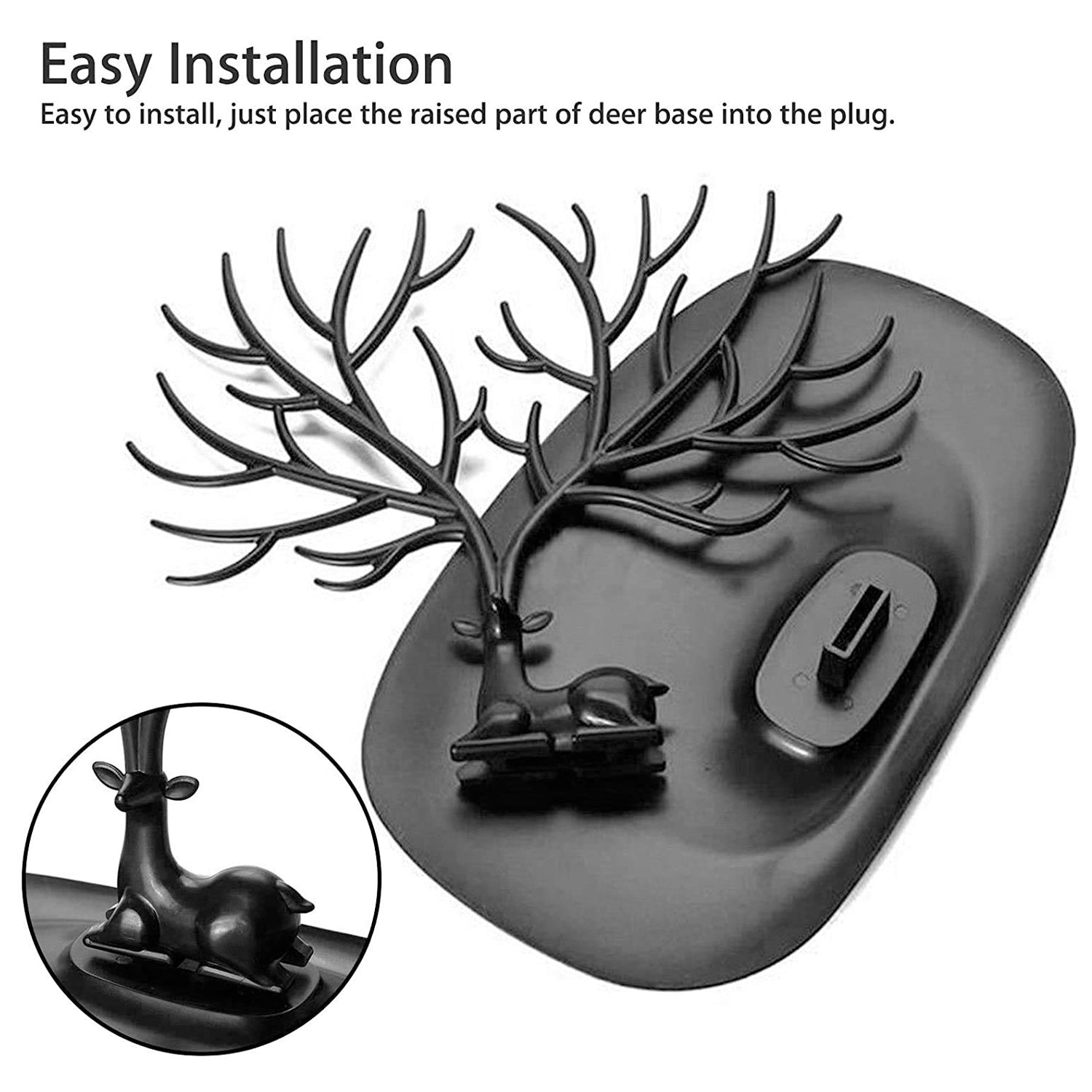 Deer-shaped jewellery display stand with necklace India