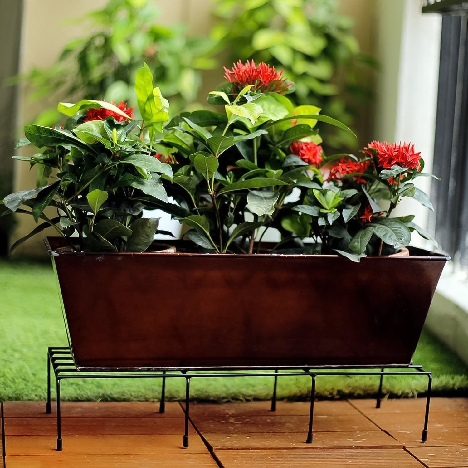  Metal Rectangle Flower Plant Stand - main