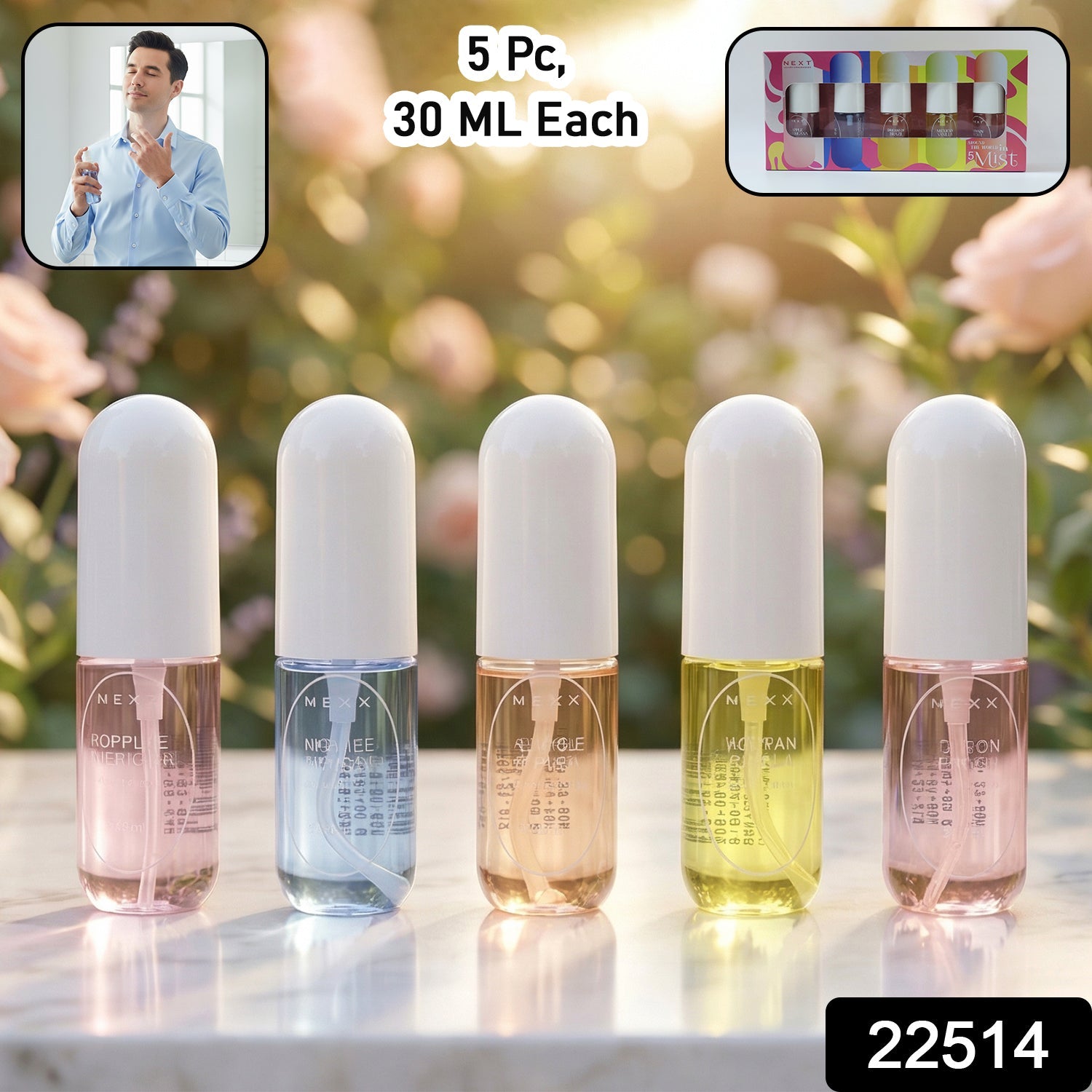 mini perfume gift set with five fragrance bottles Next Mist