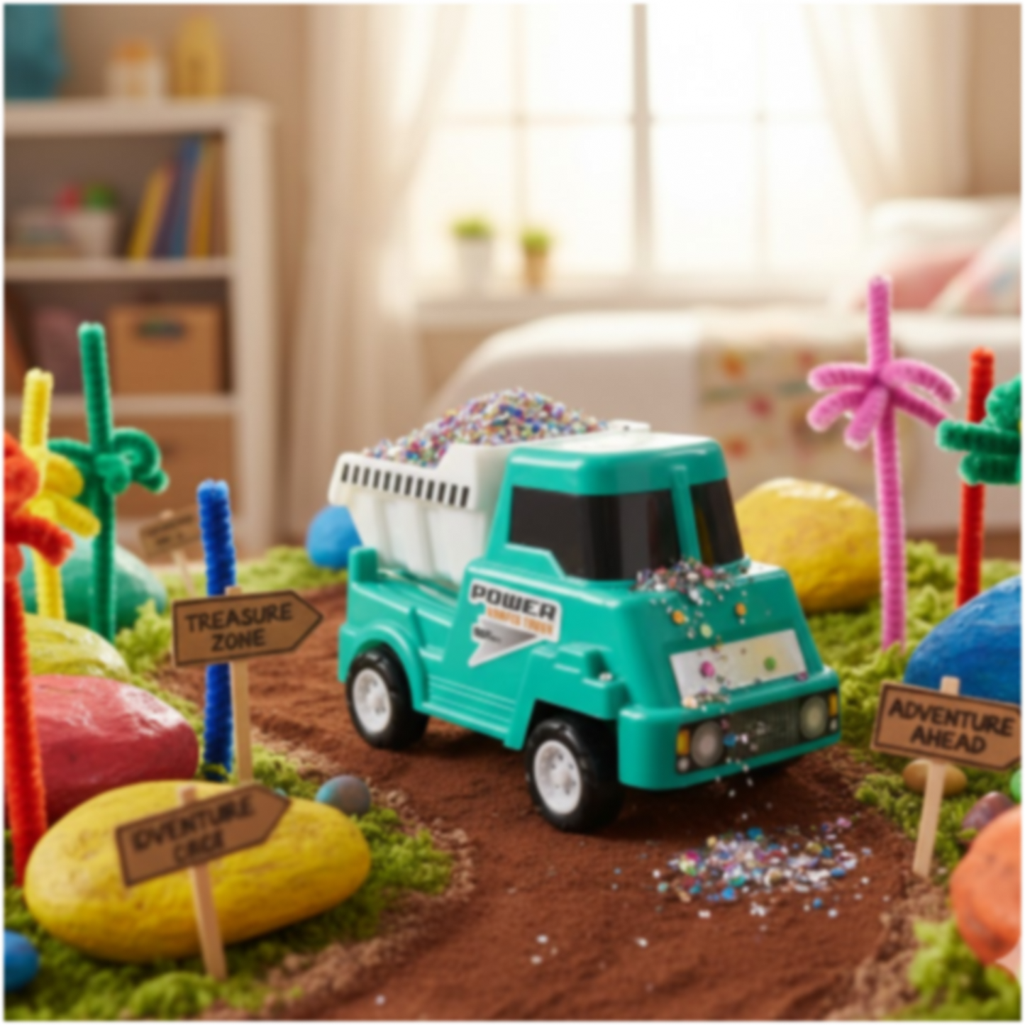 kids play dumper truck