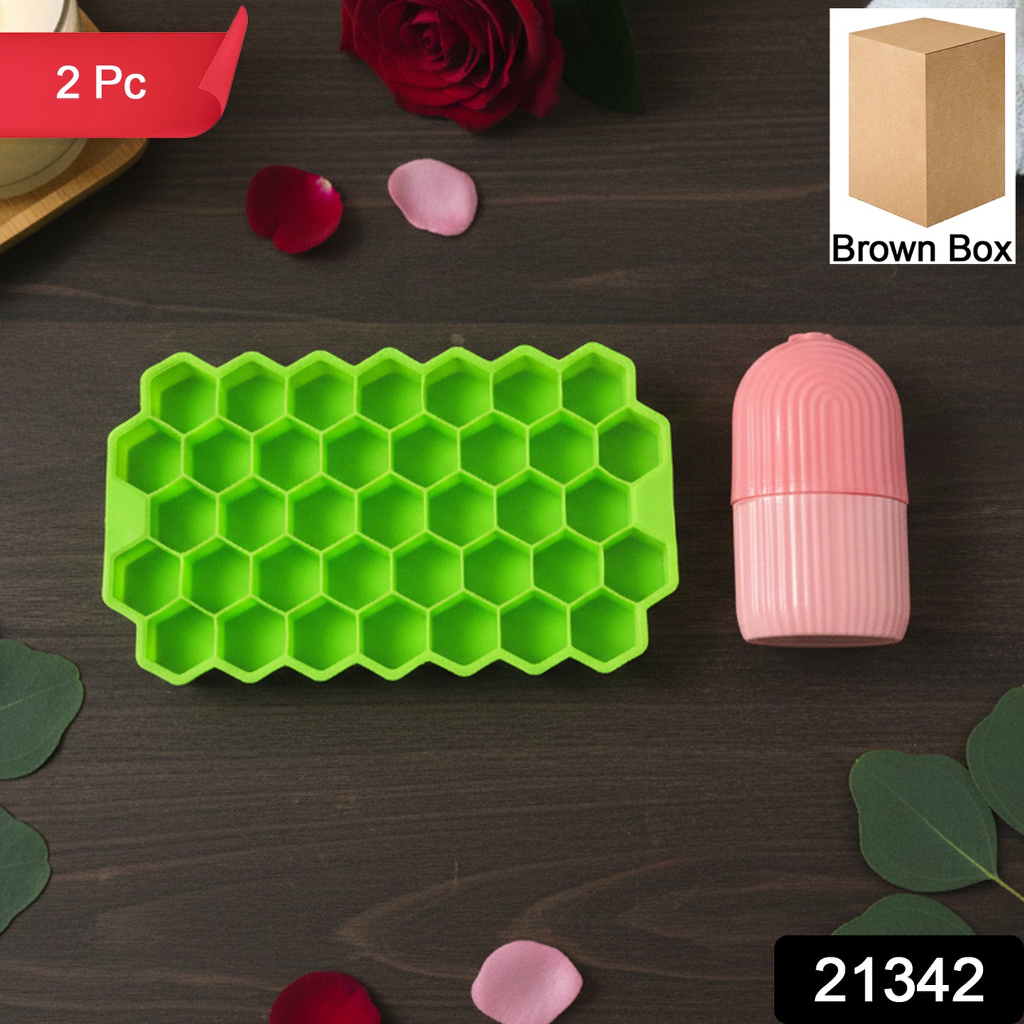 Face Icer Roller With Honeycomb Ice Tray (2 Pc )