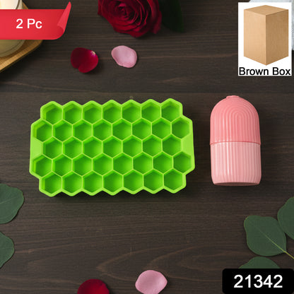 Face Icer Roller With Honeycomb Ice Tray (2 Pc )