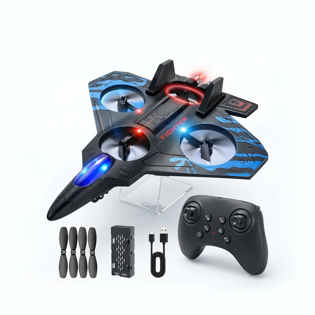 Sky Fighter RC Jet – Remote Control Flying Plane with LED Lights