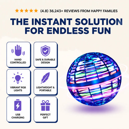 Magic Flying Orb Ball Toy with RGB Lights | Digi Mart