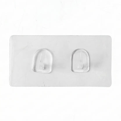 Transparent 2 Hook Adhesive Wall Mount