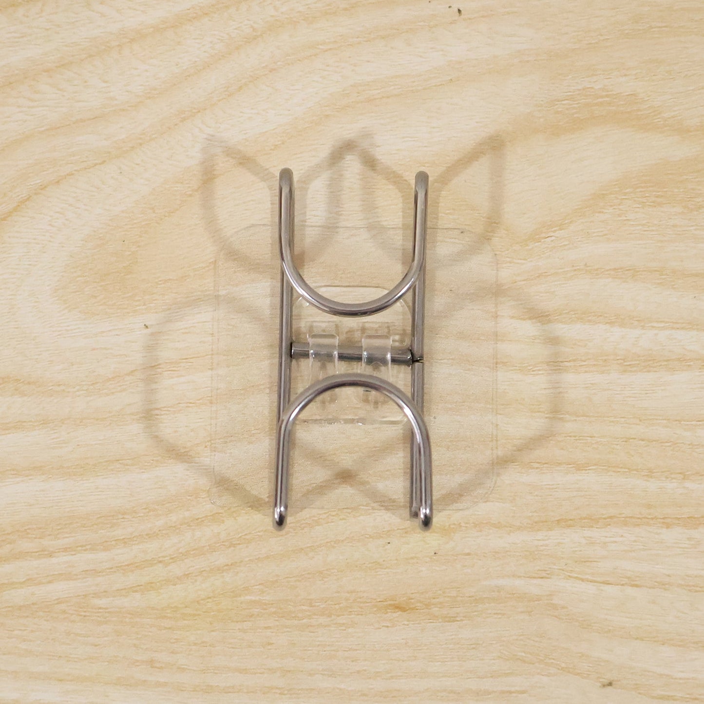 Transparent Double Loop Adhesive Wall Holder Hook (1 Pc)