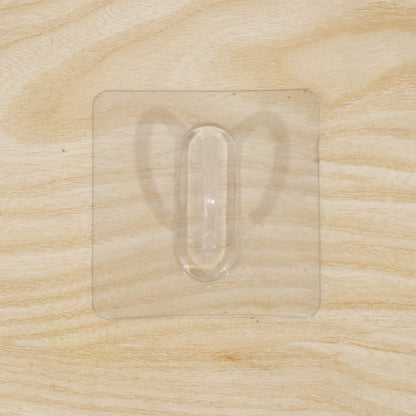 Transparent Multipurpose Adhesive Wall Holder Hook (1 Pc)