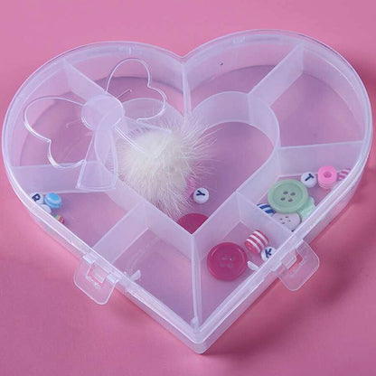 Heart-shaped plastic storage box side view India
