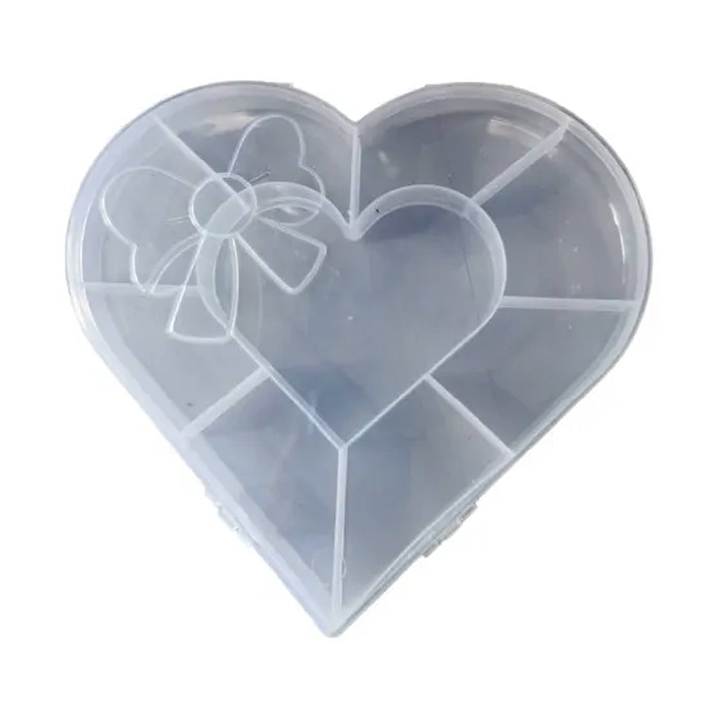 Heart craft bead storage box top view India