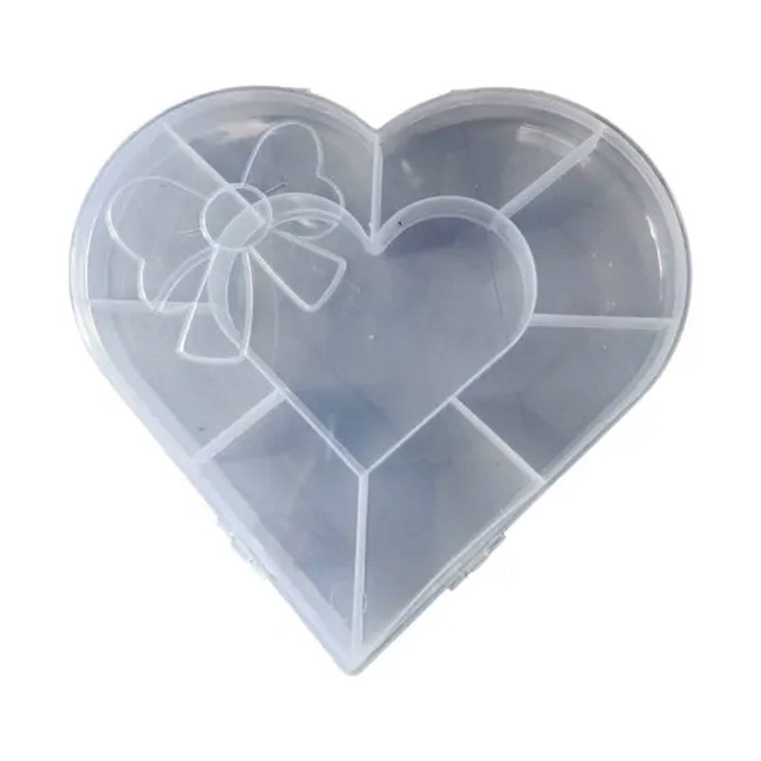 Heart craft bead storage box top view India