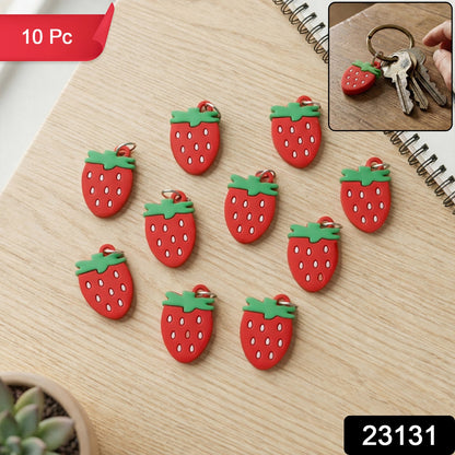 Strawberry fruit key ring