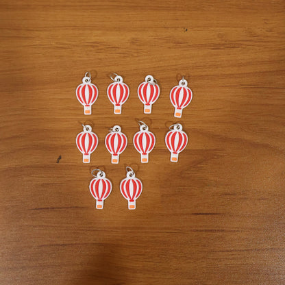 Hot Air Balloon Bag Charm Keychain Set (10 Pc)