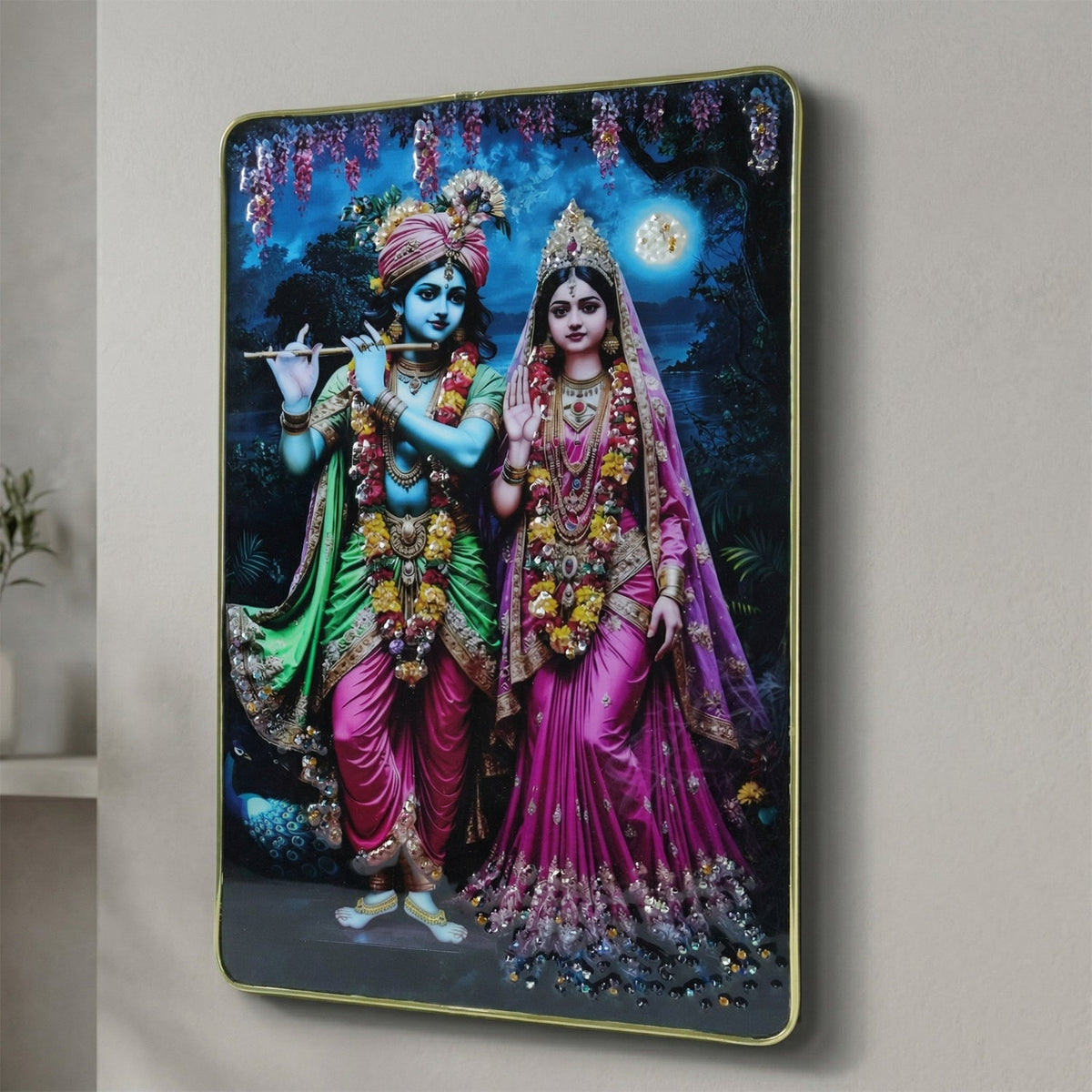 radha krishna gifting wall art
