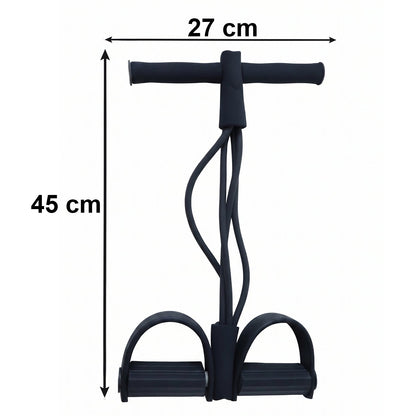 Portable Pull Rope Resistance Exerciser with Foot Pedal Support (1 Pc)