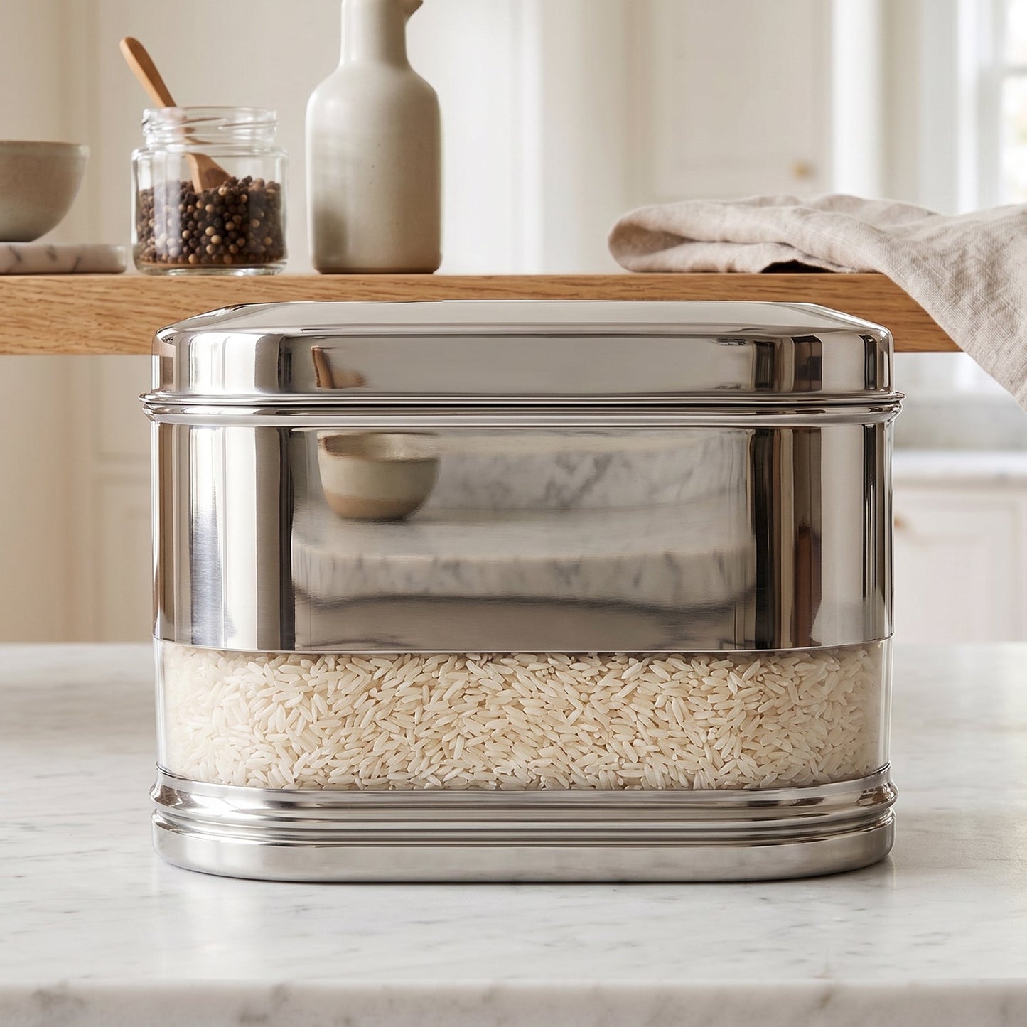 Supermom Premium Stainless Steel Modular Oval Canister (1500 ML)