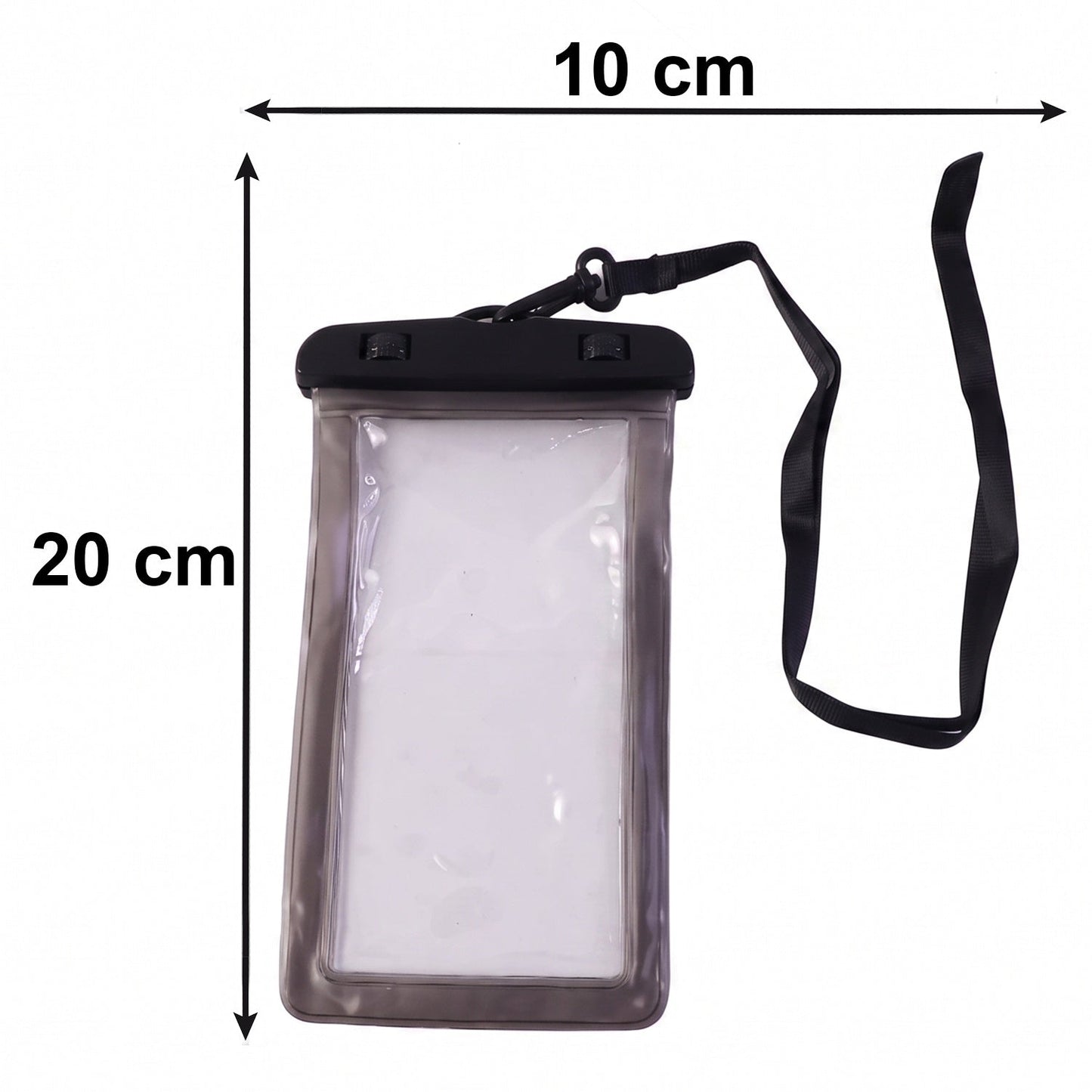 Black waterproof case top view