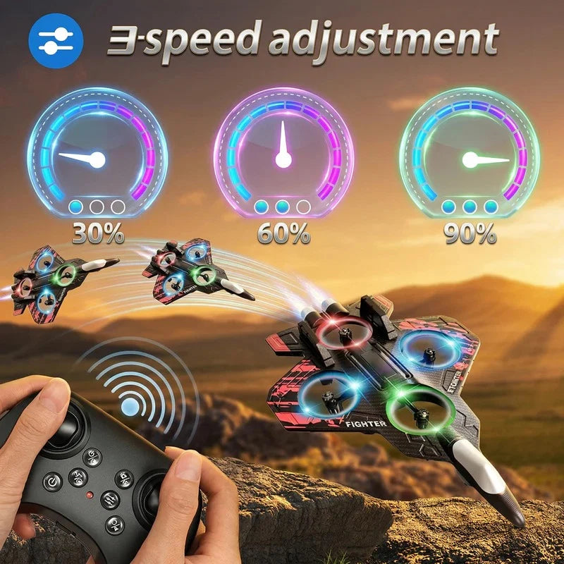 Sky Fighter RC Jet – Remote Control Flying Plane with LED Lights