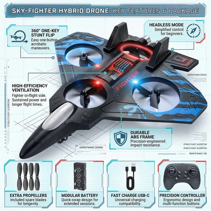 Sky Fighter RC Jet – Remote Control Flying Plane with LED Lights
