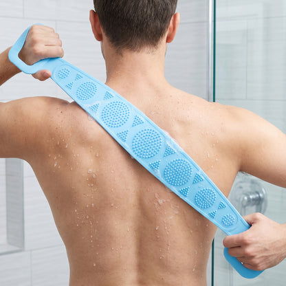 Long Silicone Body Back Scrubber Belt For Bath (1 Pc)