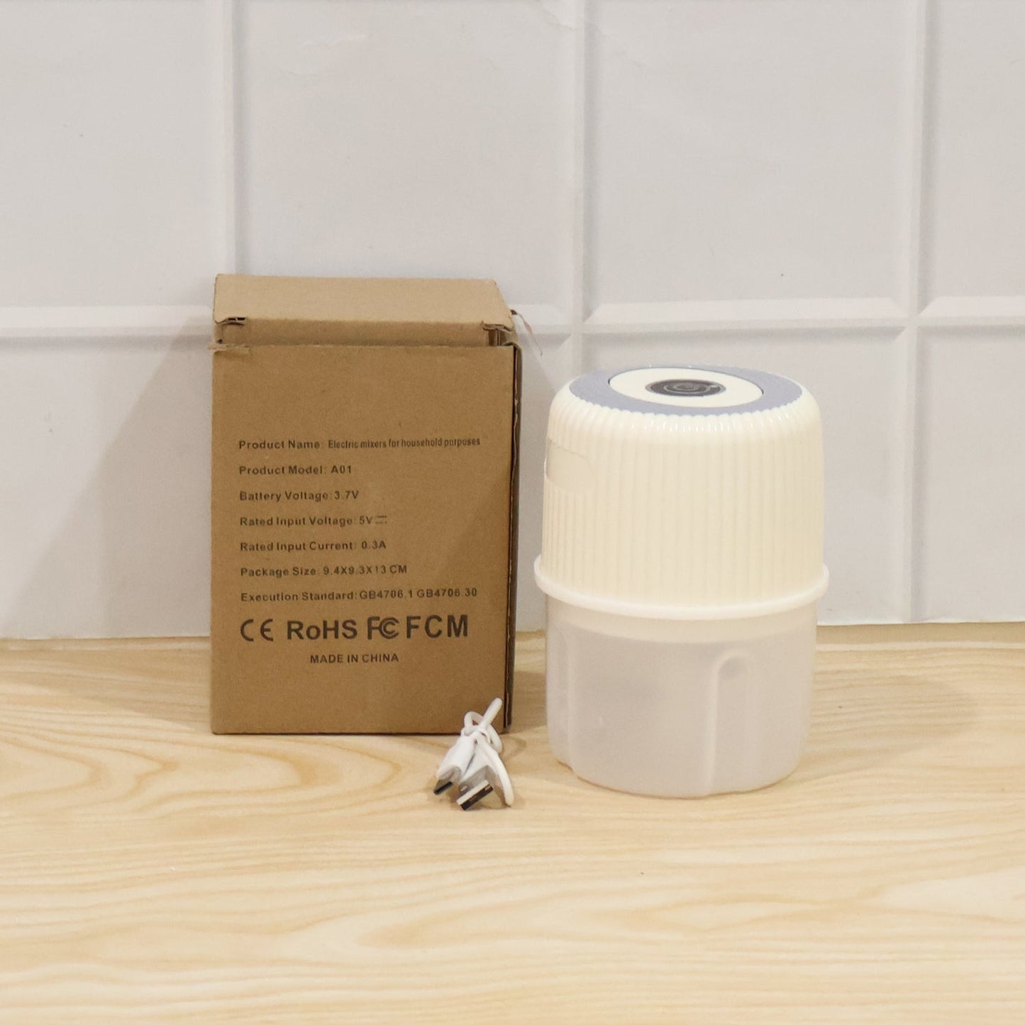 Garlic Chopper with Box and USB Type-C Cable