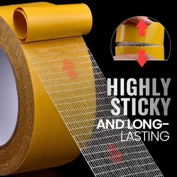 Adhesive Strength Mesh Double-Sided Tape – Heavy Duty Multipurpose Mounting Tape (5M)