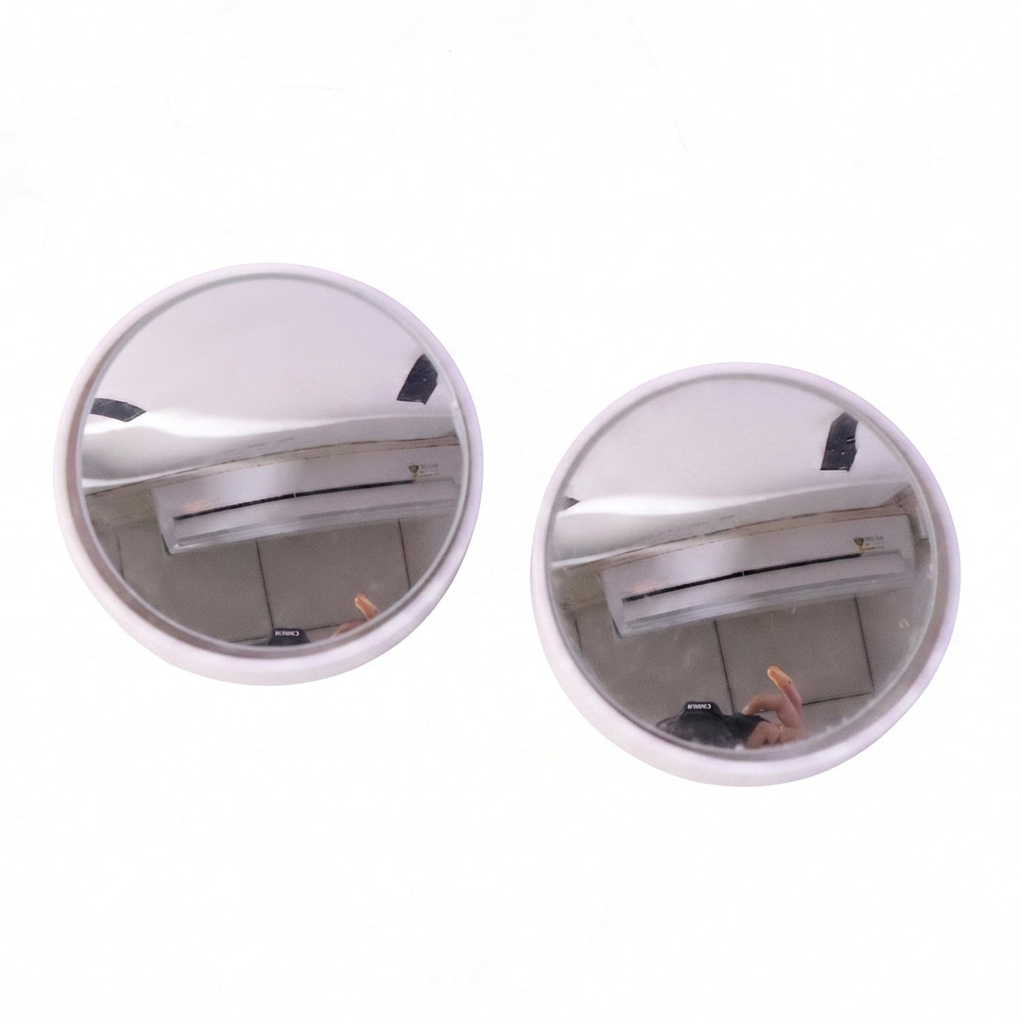 Wide Angle Blind Spot Mirror Round Convex Hd Stick On Car Side Mirror (2 Pc Set)