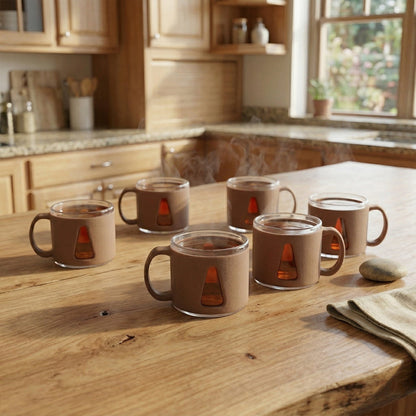 Premium Round Tea Cup Set (6 Pc Set)