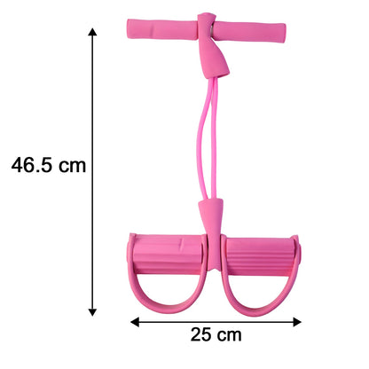 Portable Pull Rope Resistance Exerciser with Foot Pedal Support (1 Pc)