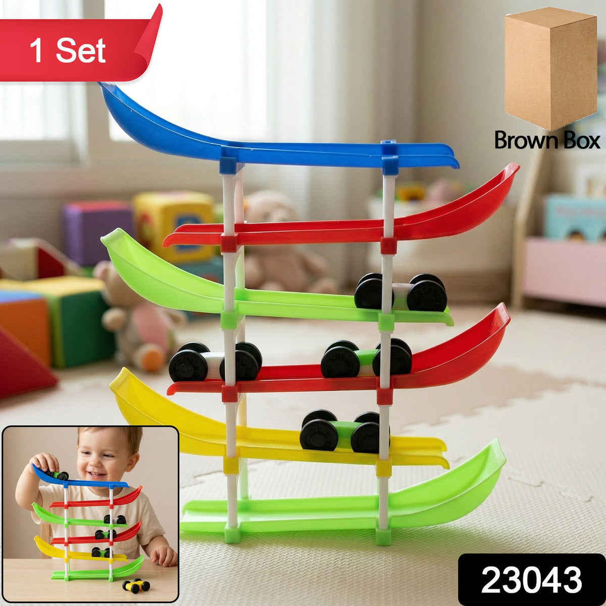 multi level racing track toy