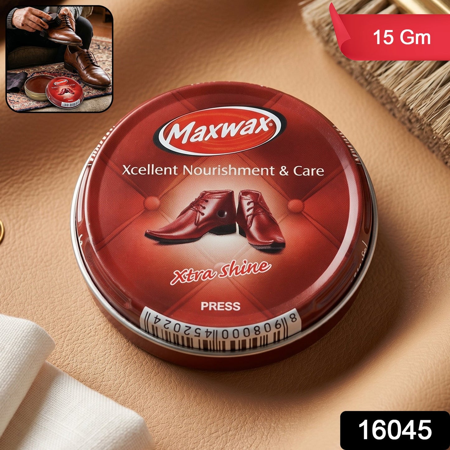 maxwax brown cream polish